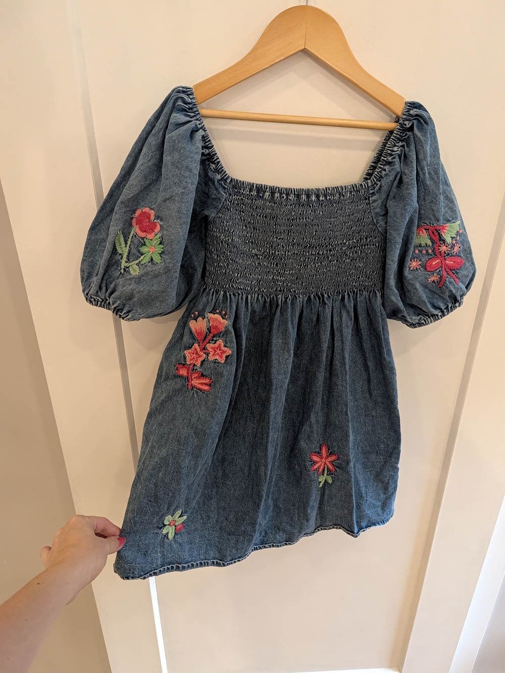 NEXT Embroidered Denim Dress